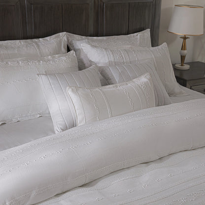 9 PCS DUVET COVER SET PRESTIGE-26 WHITE