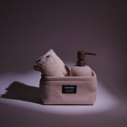 BEIGE STORAGE BASKET
