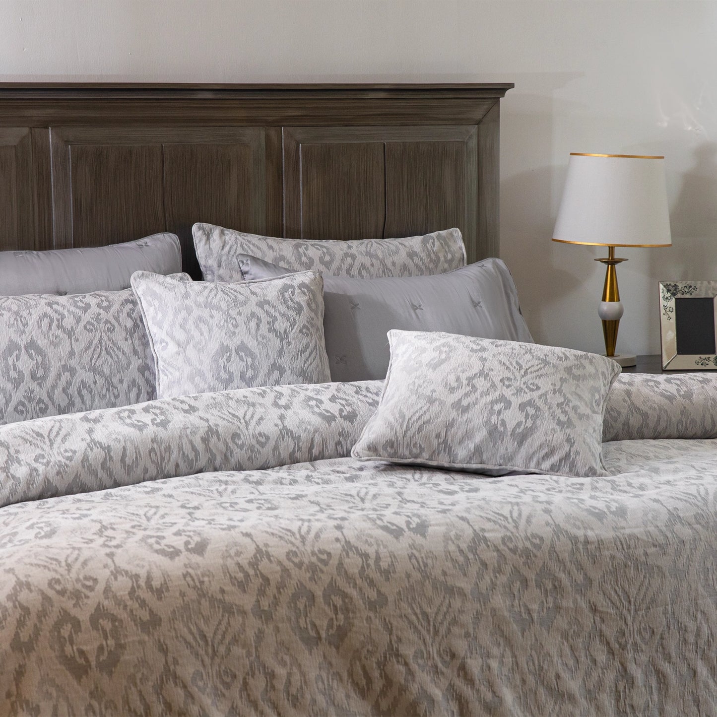 8 PCS DUVET COVER SET VICTORIA-26 GREY