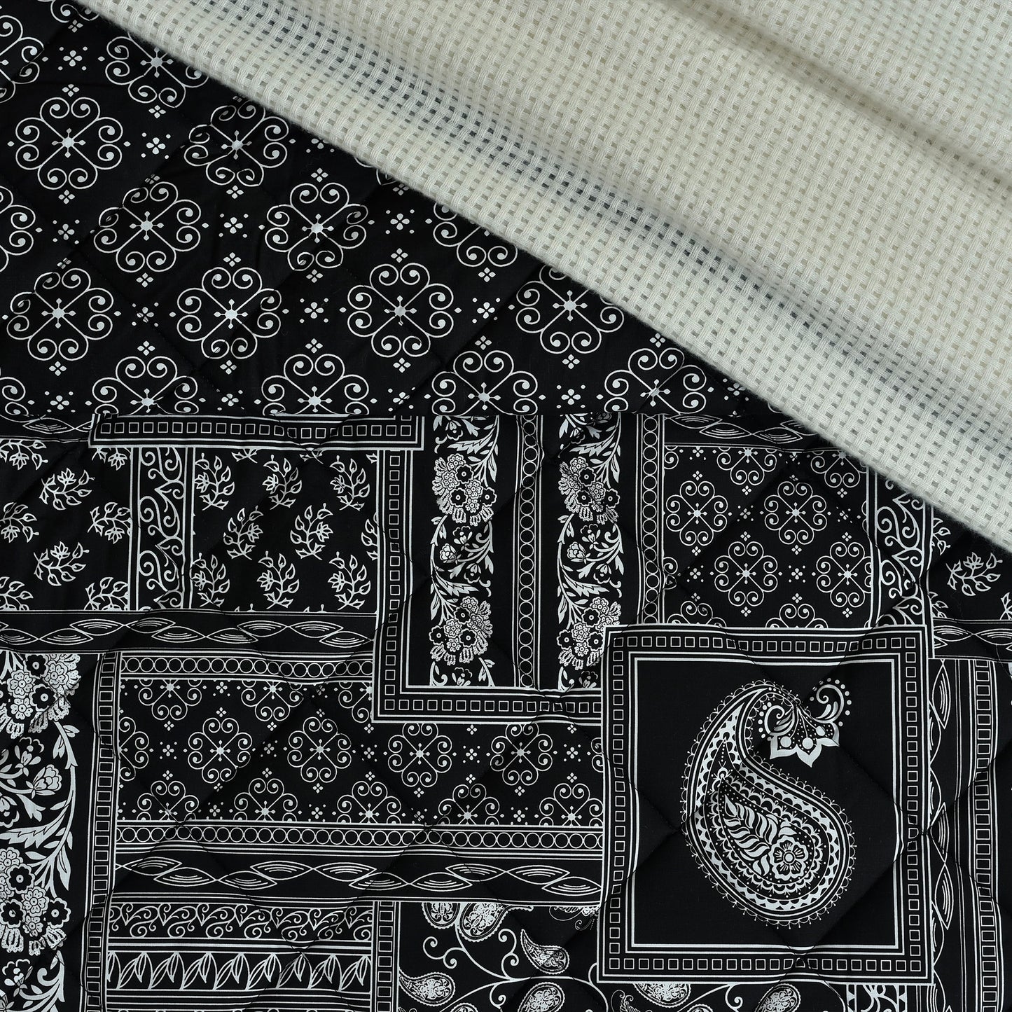 3 PCS BED SPREAD DOUBLE BLOCK PRINT-26-SL