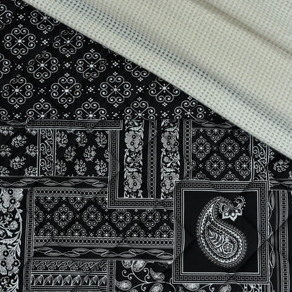 3 PCS BED SPREAD DOUBLE BLOCK PRINT-26-SL